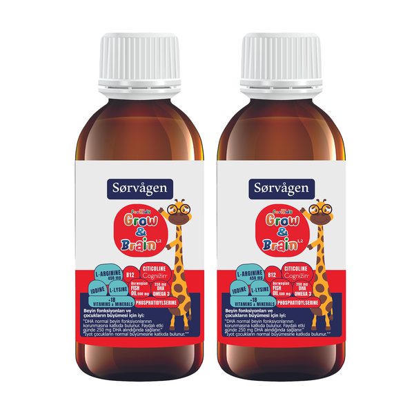 Sorvagen Grow & Brain For Kids Liquid 150 ML X 2
