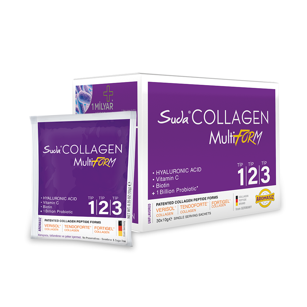 Suda Collagen Multiform 10 gr x 30 Sachet With Probiotic, Vitamin C an