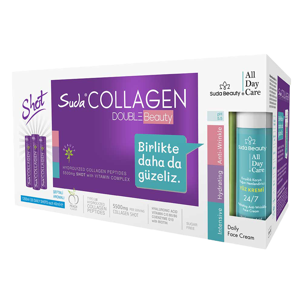 Suda Collagen DOUBLE BEAUTY 5,500 mg Ready-to-Drink Liquid 30 x 40 ml
