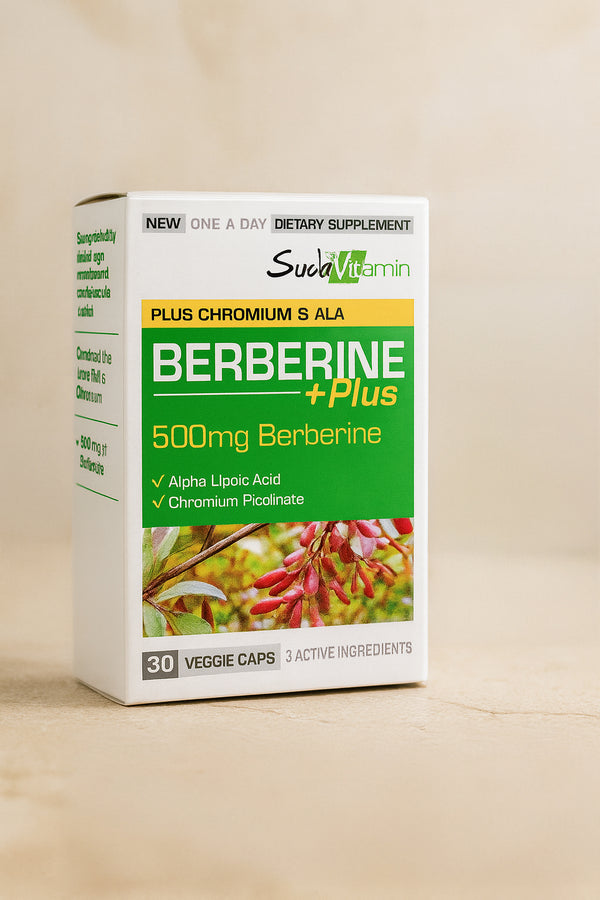 Suda Vitamin Berberine Plus 30 Capsules – Natural Blood Sugar & Metabolism Support