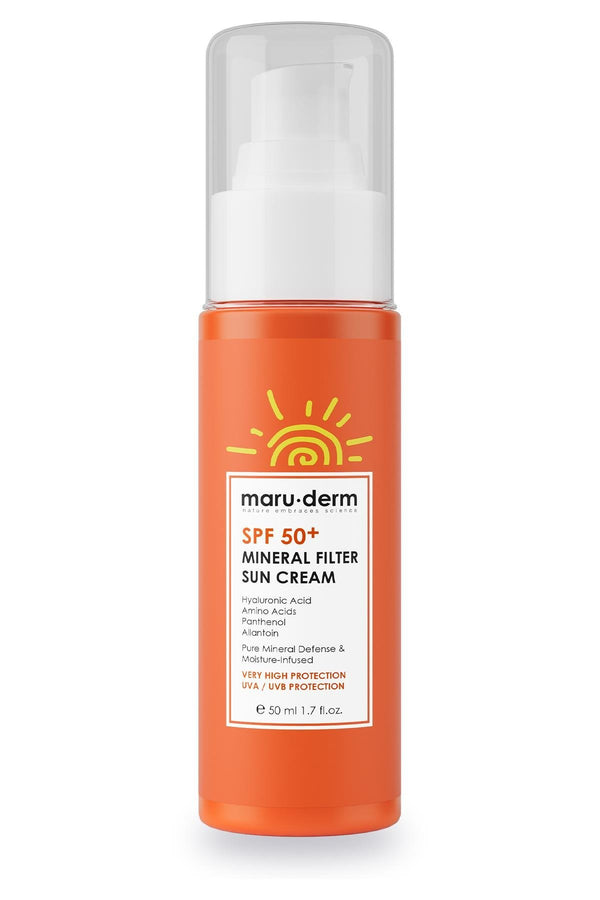 Sun Cream SPF 50+ 100% Mineral Filter Sunscreen 50 ML | Maruderm