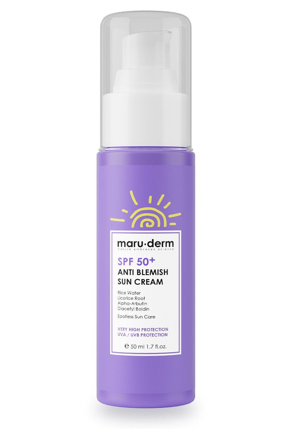 Sun Cream SPF 50+ Anti-Blemish Sunscreen 50 ML | New Generation Korean Filter | Maruderm