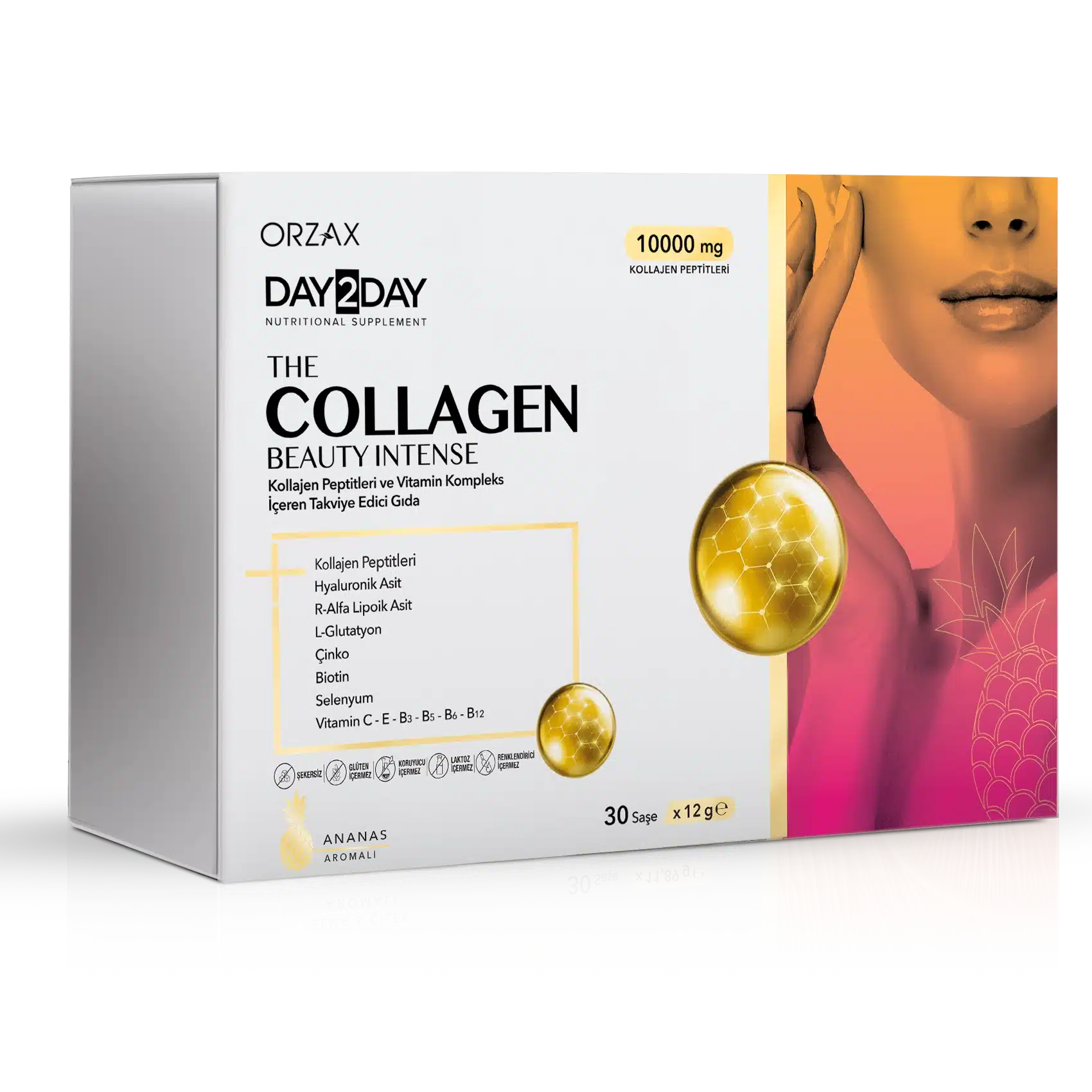 The Collagen Beauty Intense Pineapple Flavored 30 Sachet Collagen Supplement | Day2day