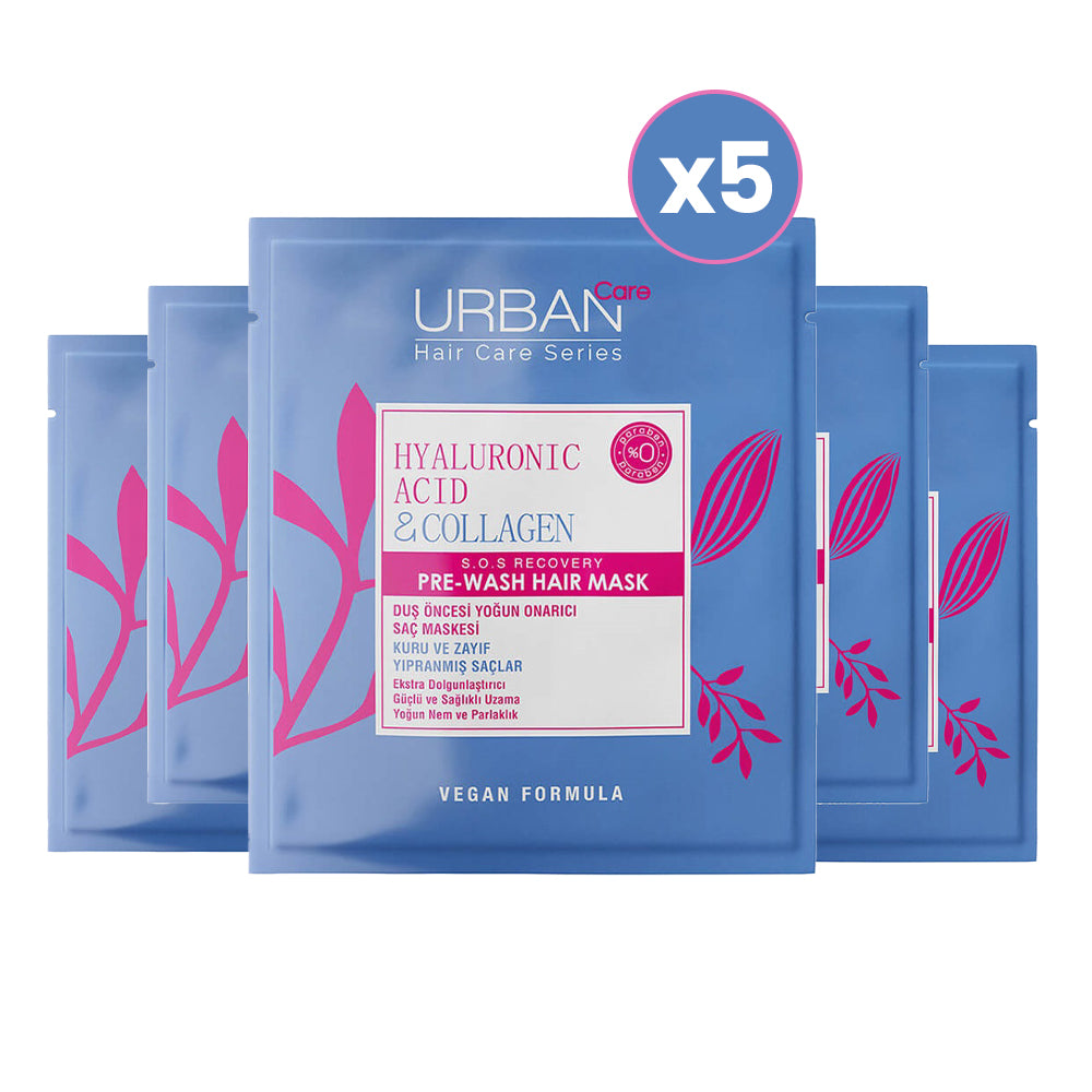 Urban Care Maske Hyaluronic Acid &amp; Collagen 50 ml X5