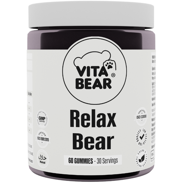 فيتامين تخفيف التوتر والقلق يساعد على الاسترخاء - 60 قطعة فيتا بير | Vita Bear
