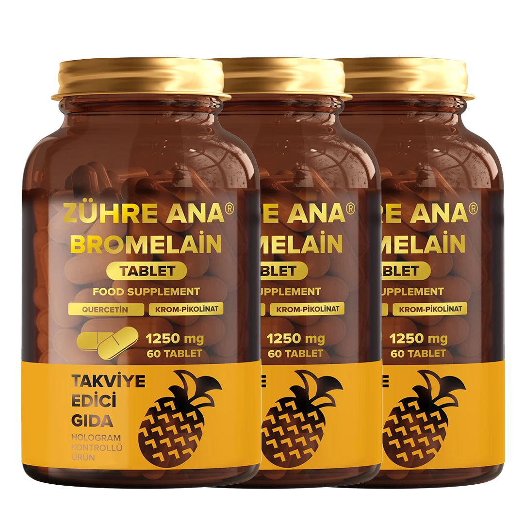 Bromelain Natural Tablets – Digestive Support & Anti-Inflammatory Formula | 60 Tablets