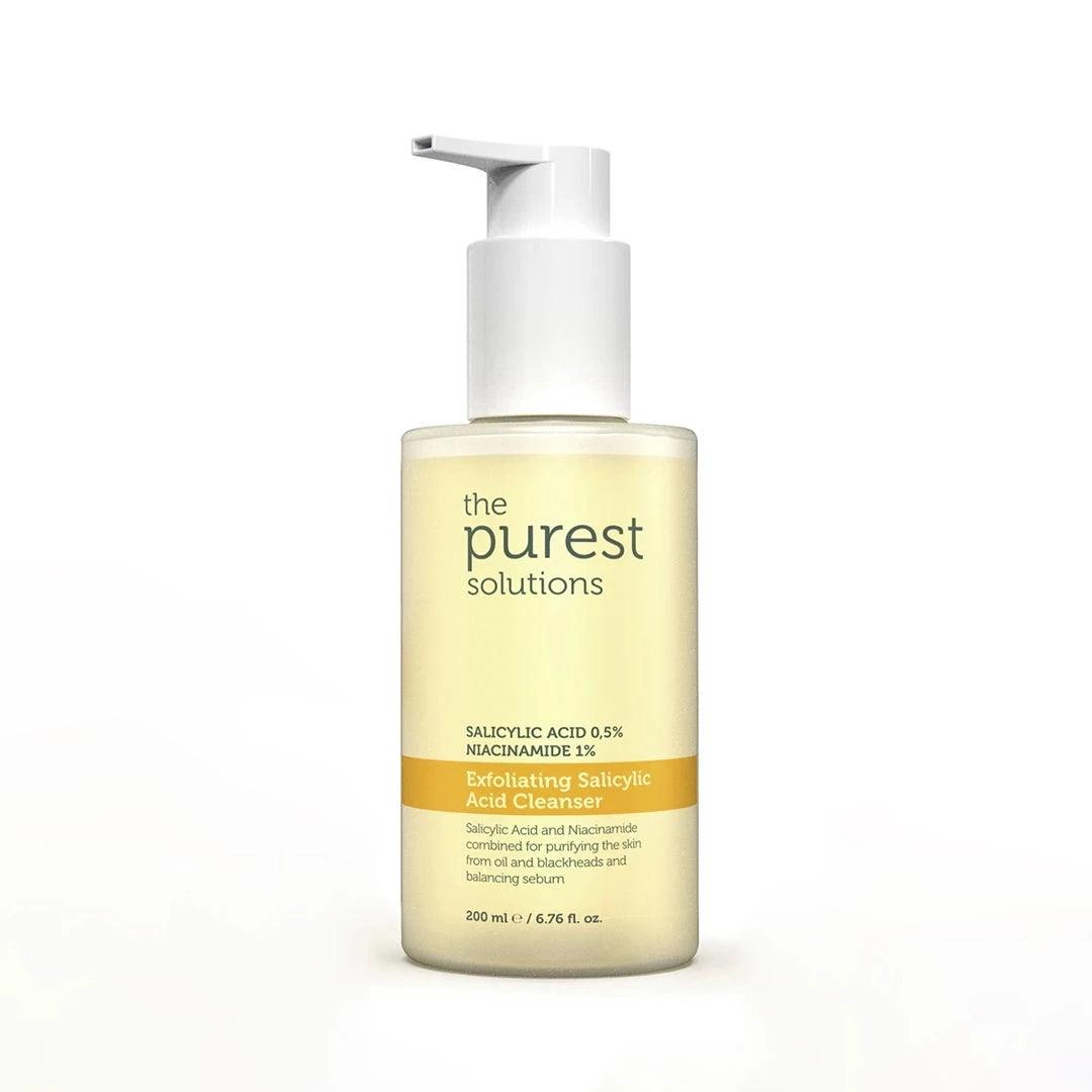 Anti Acne And Blackheads Purifying Cleansing Gel For Oily And Combination Skin 200 Ml (0,5% Salicylic Acid, 1% Niacinamide) - The Purest Solutions - Lujain Beauty