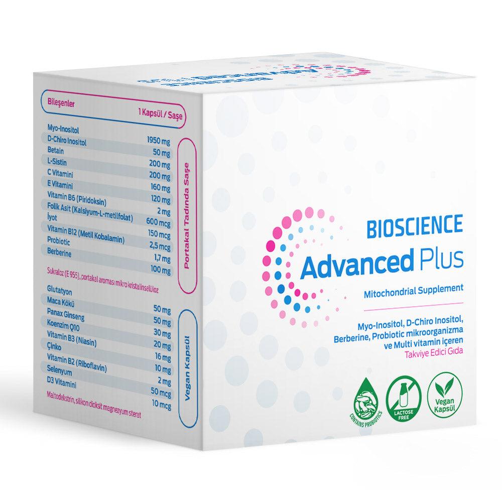 Bioscience Advanced Plus Enhanced Fertility Support Supplement for Women and Men 30 Vegan Capsules + 30 Sachets - Lujain Beauty