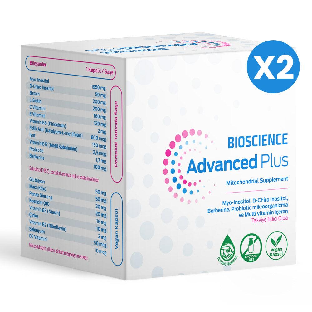 Bioscience Advanced Plus Enhanced Fertility Support Supplement for Women and Men 30 Vegan Capsules + 30 Sachets - Lujain Beauty