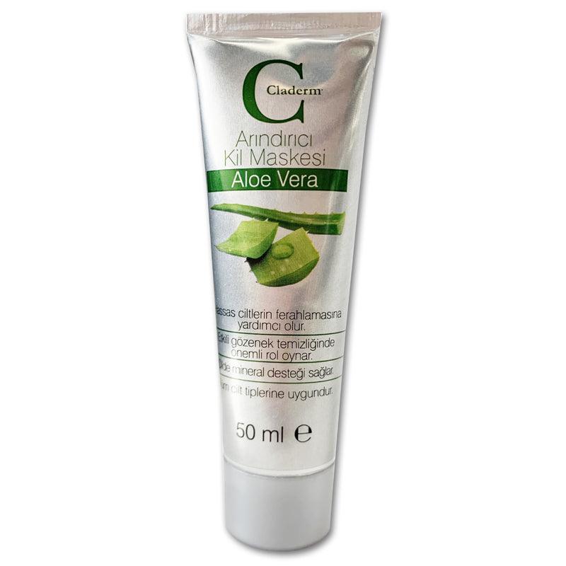 Claderm Aloe Vera Clay Face Mask 50 ml - Lujain Beauty