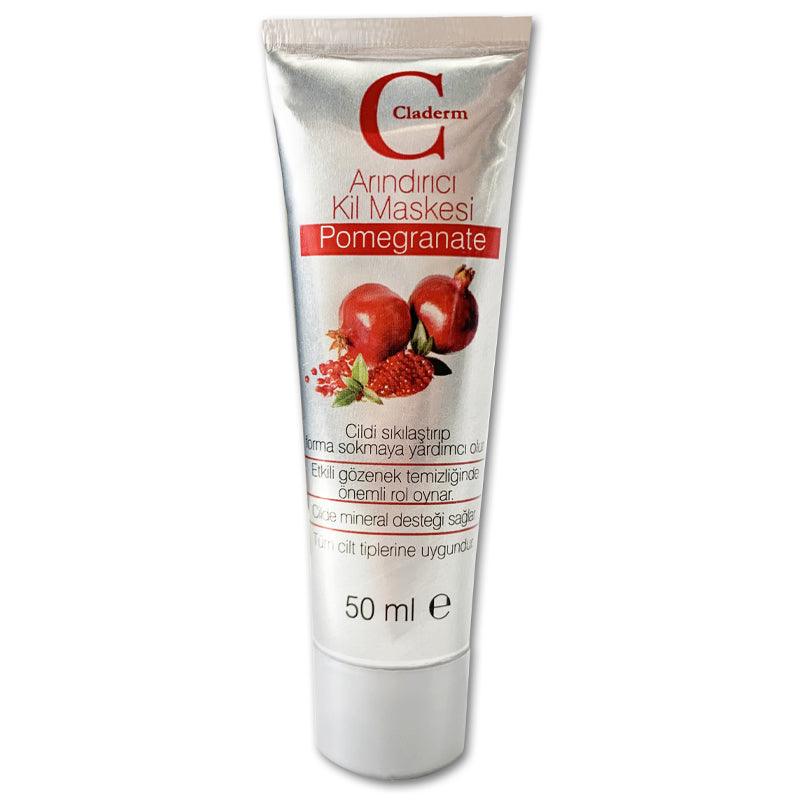 Claderm Pomegranate Clay Face Mask 50 ml - Lujain Beauty