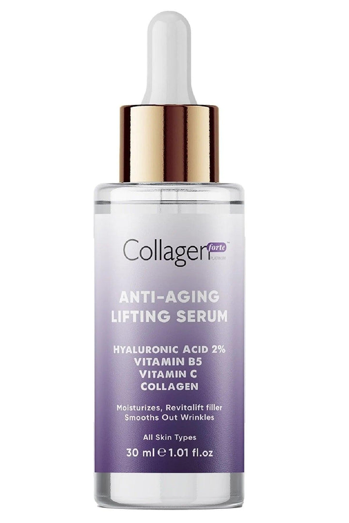 Collagen Forte Platinum Hyaluronic Acid Anti-Aging Firming Serum 30ml, Vitamin B5, Vitamin C & Collagen 30 ml - Lujain Beauty