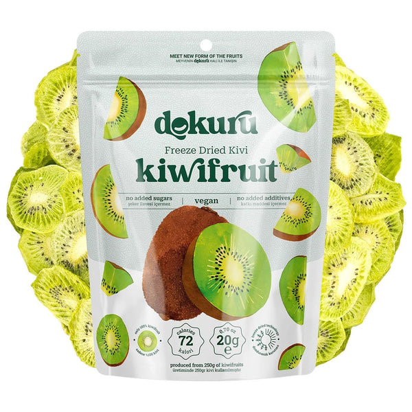 Freeze Dried Kiwi Dried Fruit Chips - 20gr | Dokuru