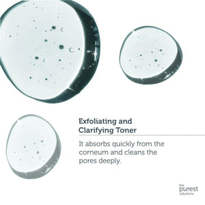Exfoliating and Clarifying Toner Glycolic Acid 5% AHA+BHA Revitalizing And Pore Tightening (200 ML) - The Purest Solutions - Lujain Beauty