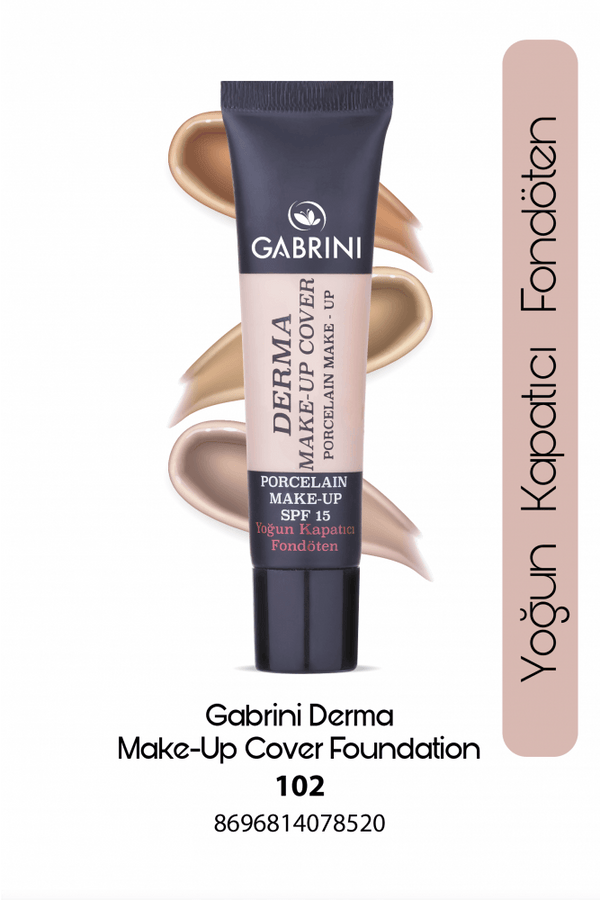 GABRINI DERMA MAKE-UP COVER FOUNDATION 102 - Lujain Beauty