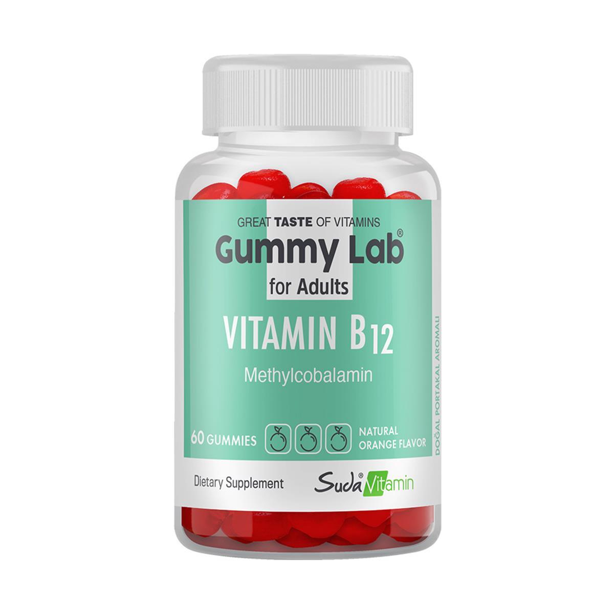 Gummy Lab Vitamin B12 Gummies 60 Chewable Form Orange – Lujain Beauty