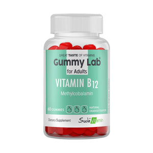 Gummy Lab Vitamin B12 Gummies 60 Chewable Form Orange - Lujain Beauty