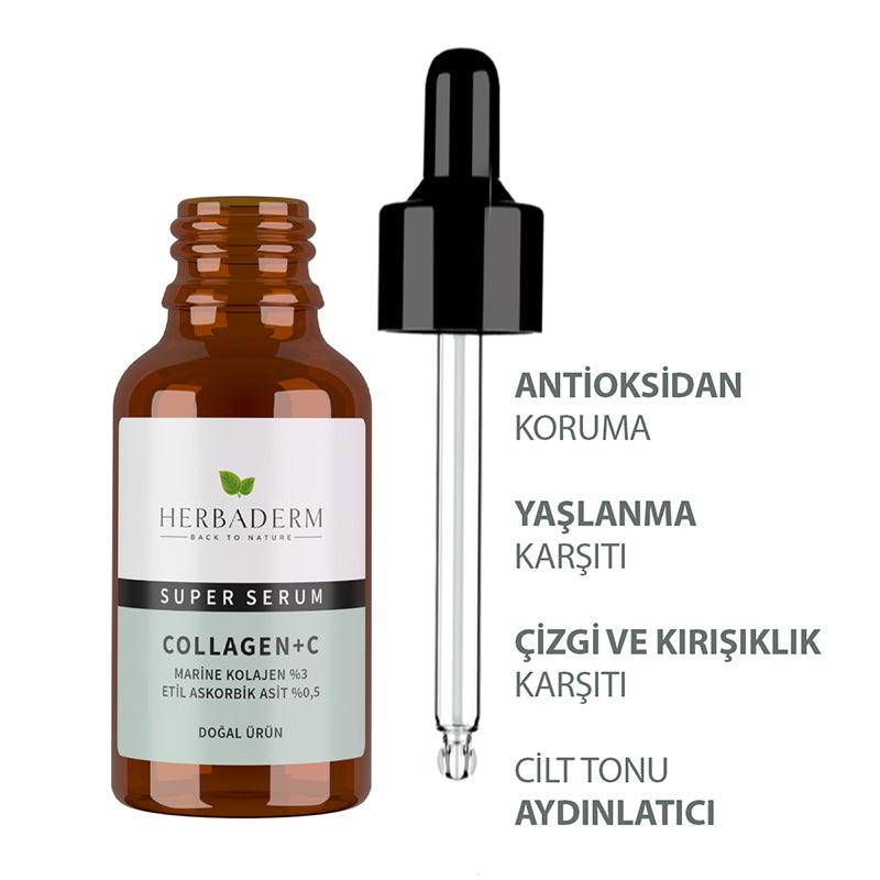 Herbaderm Superserum Collagen+C Face Serum 30 ml - Lujain Beauty