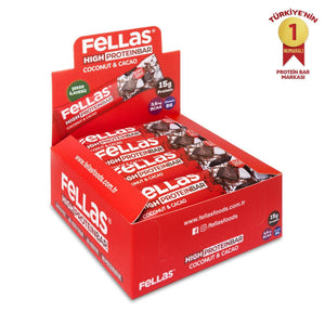 High Protein Bar - Coconut & Cocoa 45g x 12 Pieces - Lujain Beauty