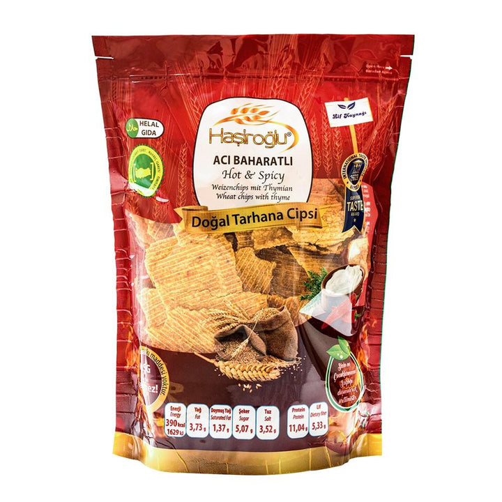 Hot Spicy Tarhana Chips 225 gr | Hasiroglu - Lujain Beauty