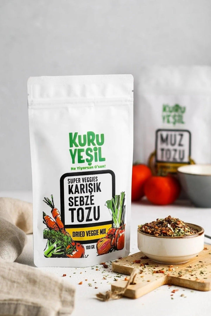 Kuru Yesil Dried Vegetable Mix 100 gr Granular Mixed Dried Vegetables - Lujain Beauty