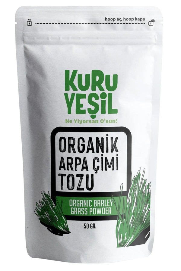 Kuru Yesil Organic Barley Grass Powder 50 gr | Barley Grass | Immune System - Lujain Beauty