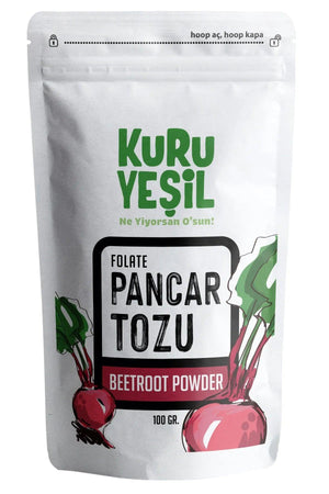 Kuru Yesil Organic Red Beet Powder 100 G Beet Root Powder Natural Nitric Oxide Booster - Lujain Beauty