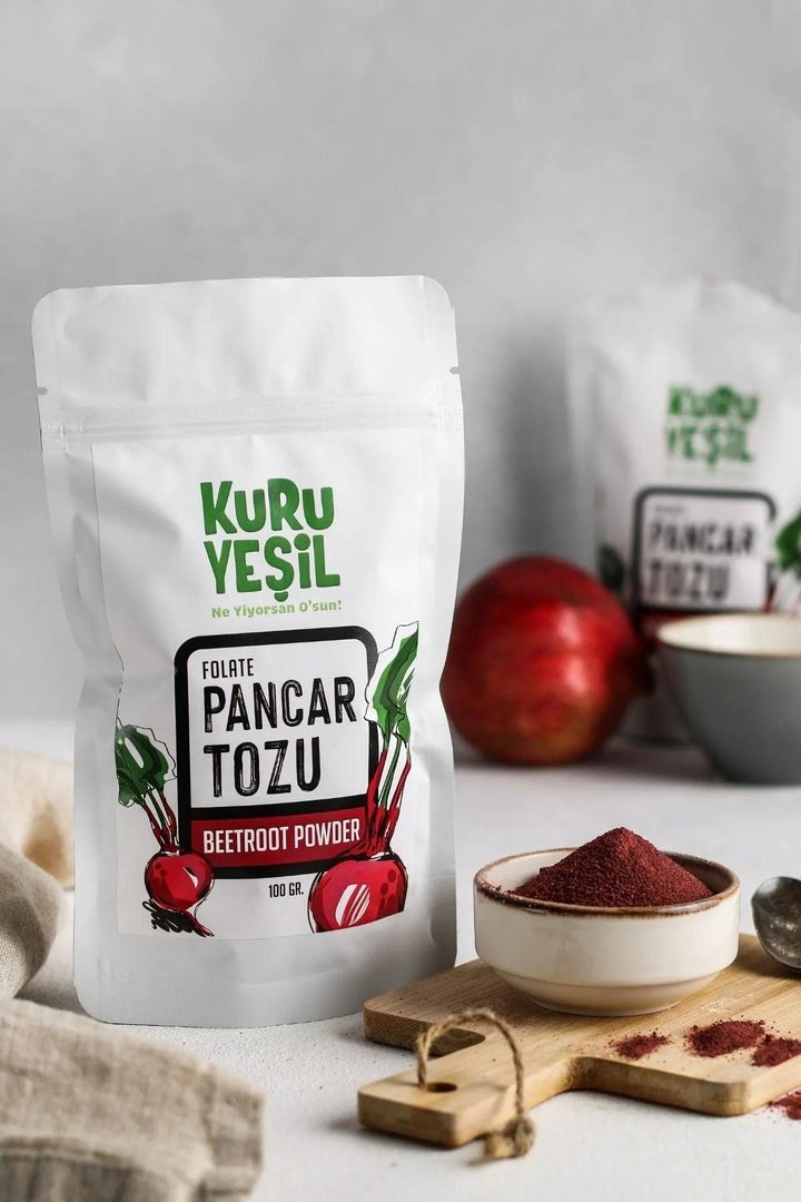 Kuru Yesil Organic Red Beet Powder 100 G Beet Root Powder Natural Nitric Oxide Booster - Lujain Beauty