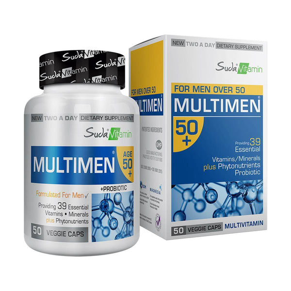 Multimen Men 50+ Age Multivitamin 50 Herbal Capsule | Suda Vitamin - Lujain Beauty