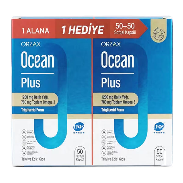 Orzax Ocean Plus Omega 3 1200mg 100 Softgels
