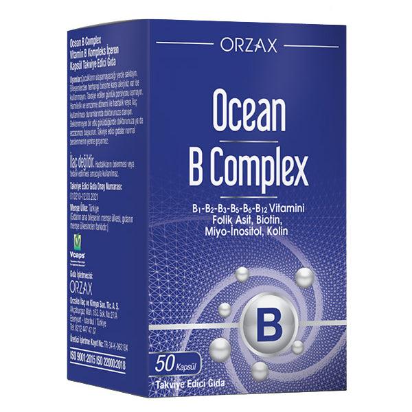 Orzax Ocean B Complex 50 Capsules - Lujain Beauty