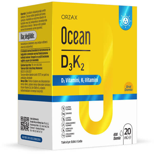 Orzax Ocean D3K2 Drops 20ML