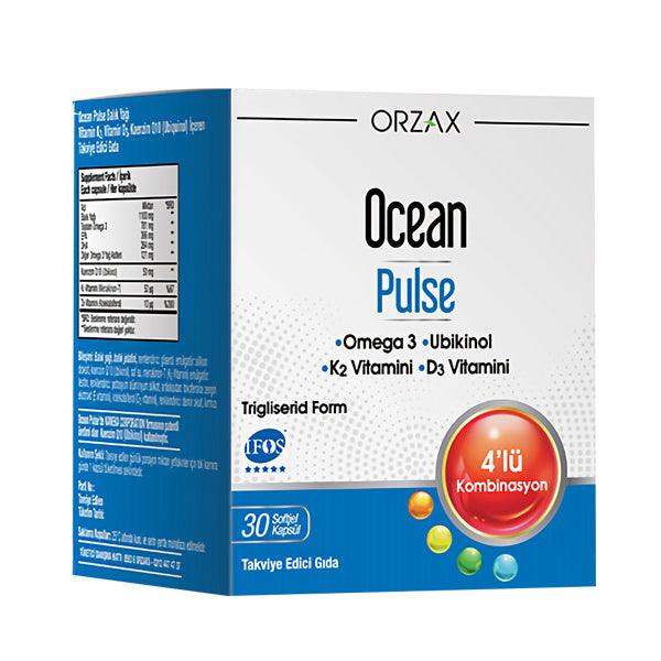 Orzax Ocean Omega 3 Pulse 30 Capsules Fish Oil - Lujain Beauty
