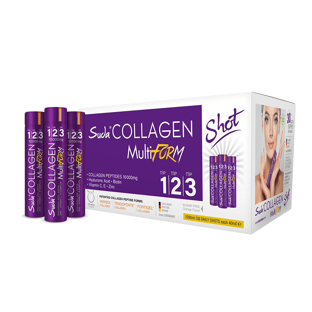Ready-to-Drink Liquid Collagen Multiform Orange Flavored 40 ml X 30 Shots | Suda Collagen - Lujain Beauty
