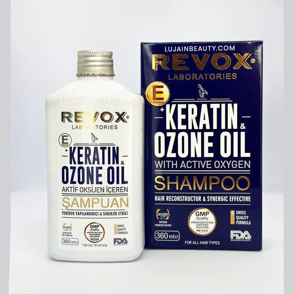 Revox Keratin and Ozone Oil, Synergistic Effect Constructing Hair Care Shampoo Containing Active Oxygen - Lujain Beauty