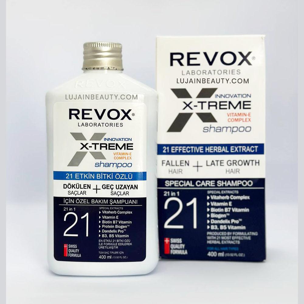 Revox X-Treme Extra Care Shampoo for Shedding and Late Growing Hair 400 ml - Lujain Beauty