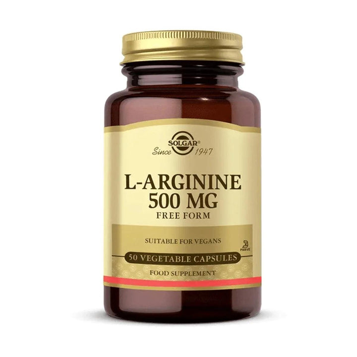 Solgar, L-Arginine, Free Form, 500 mg, 250 Vegetable Capsules - Lujain Beauty