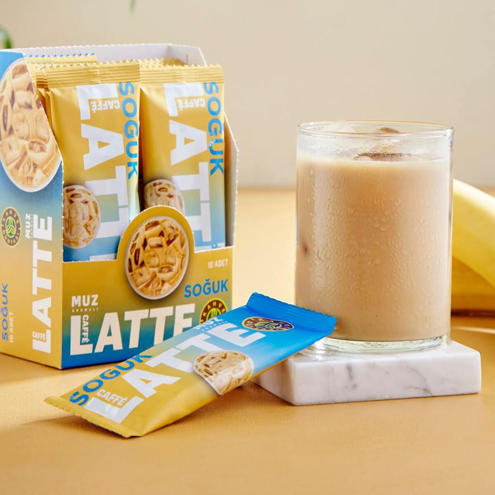 Special Series Cold Coffee Banana Flavored Caffe Latte 10 Pack | Kahve Dunyasi - Lujain Beauty