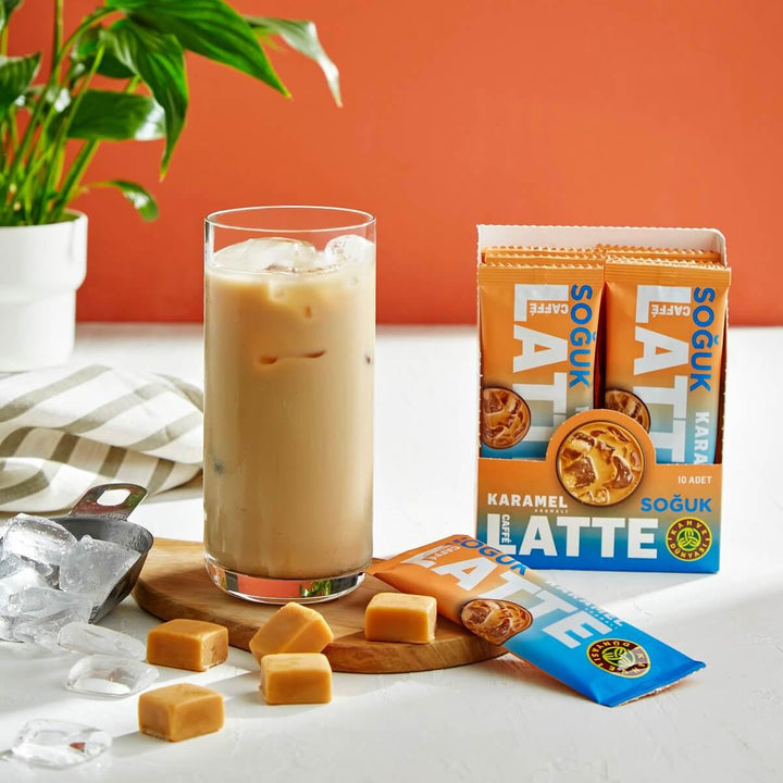 Special Series Cold Coffee Caramel Flavored Caffe Latte 10 Pack | Kahve Dunyasi - Lujain Beauty