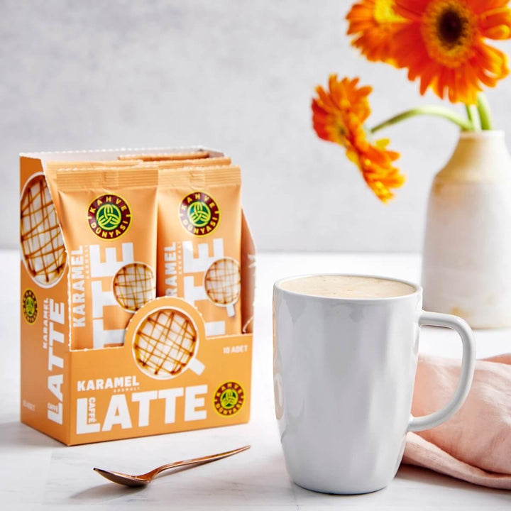Special Series Hot Coffee Caramel Flavored Caffe Latte 10 Pack | Kahve Dunyasi - Lujain Beauty