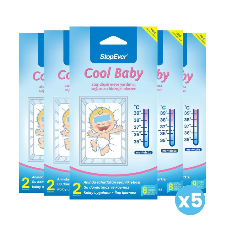 Stop Ever Cool Baby Fever Reducing Plaster X5 - Lujain Beauty