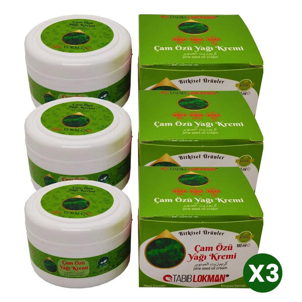 Tabib Lokman Pine Essential Oil Cream 100 ml X3 - Lujain Beauty