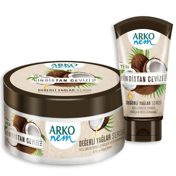Arko Moisture Valuable Coconut Oil Moisturizing Cream 250+60Ml - Lujain Beauty