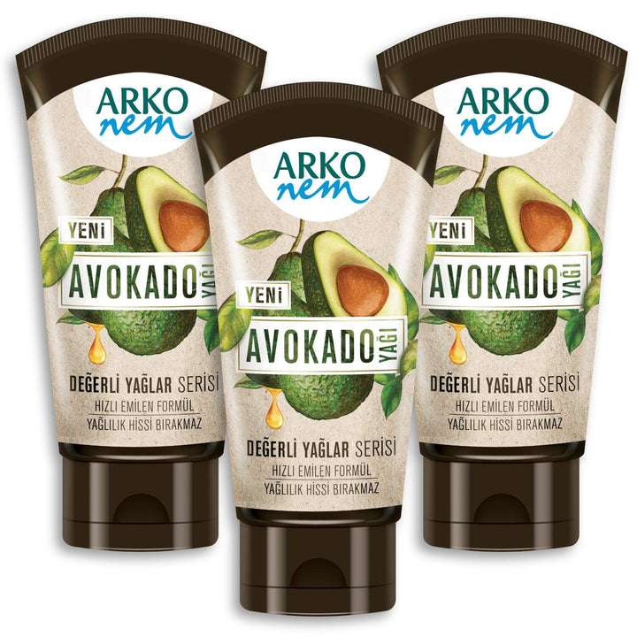 Arko Moisture Valuable Oils Avocado Oil Moisturizing Hand Cream 3X60ml - Lujain Beauty