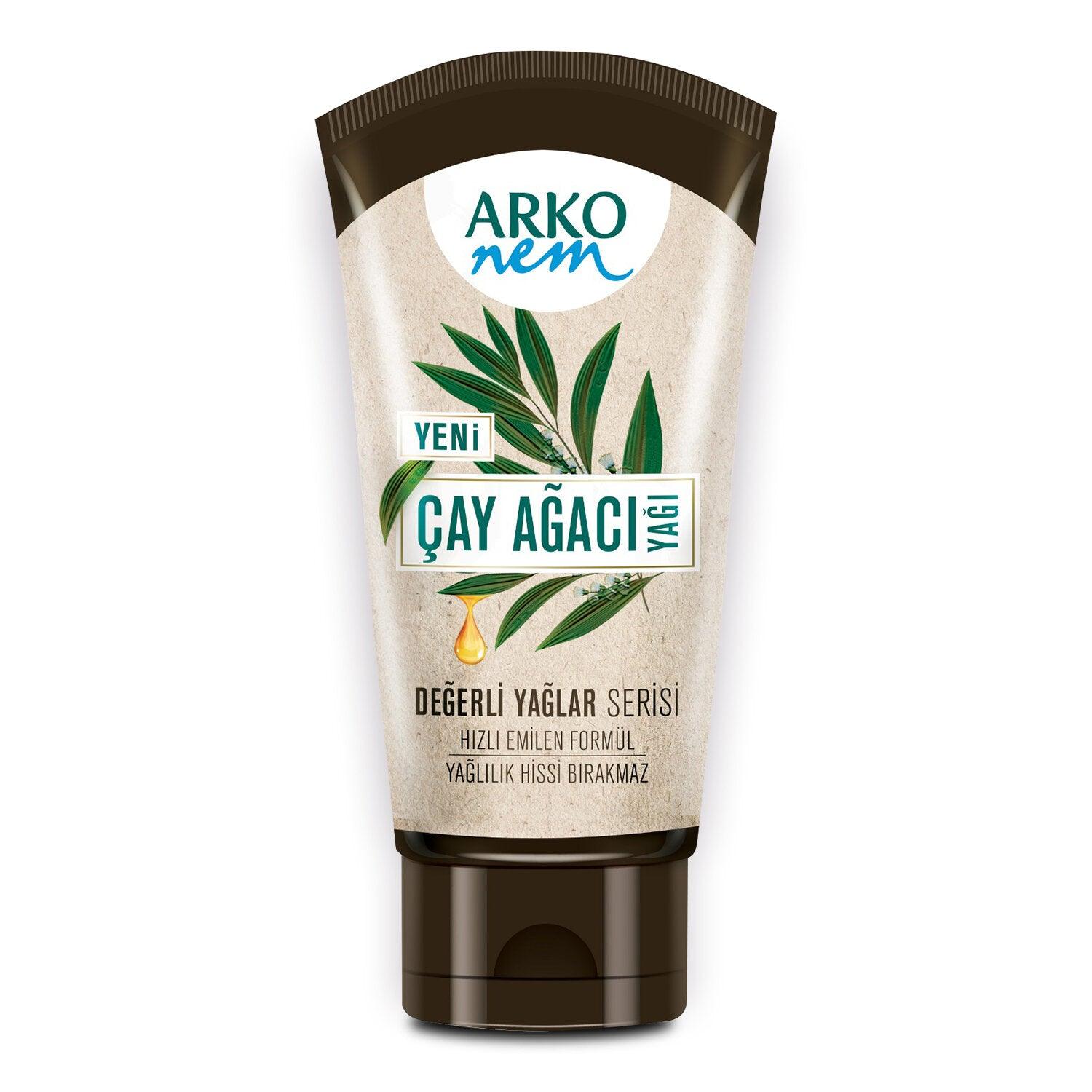 Arko Moisturizing Oils Tea Tree Oil Moisturizing Cream 60Ml - Lujain Beauty