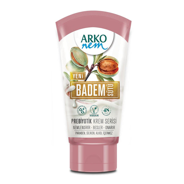 Arko Nem Prebiotic Cream Series Almond Milk 60Ml - Lujain Beauty