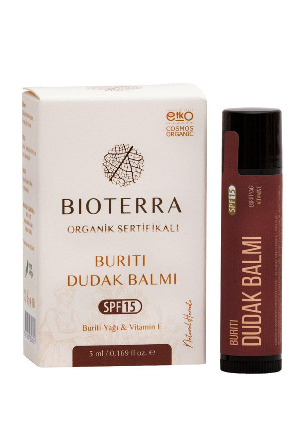 Bioterra Organic Buriti Lip Balm 5 ml SPF 15 - Lujain Beauty