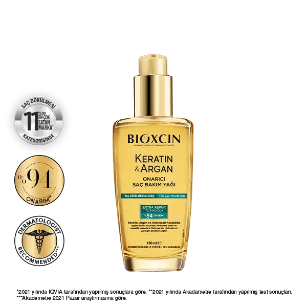 Bioxcin Keratin & Argan Repair Hair Care Oil - Lujain Beauty