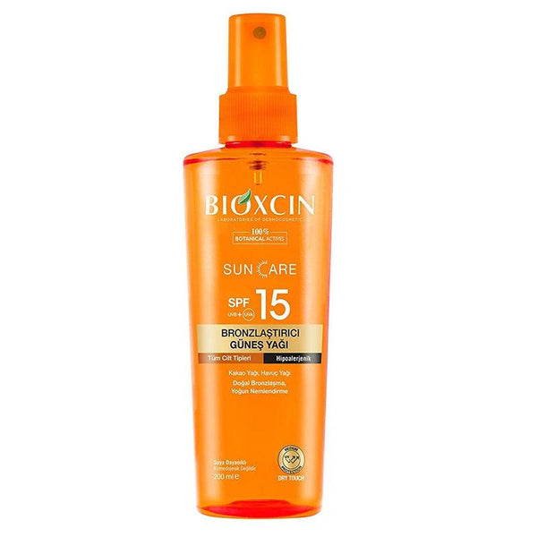 Bioxcin Sun Care All Skin Tanning Oil Spf 15 200ml - Lujain Beauty