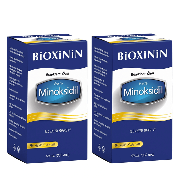Bioxinin Forte 5% Minoxidil Hair Spray For Men Only 60 ml X2 - Lujain Beauty